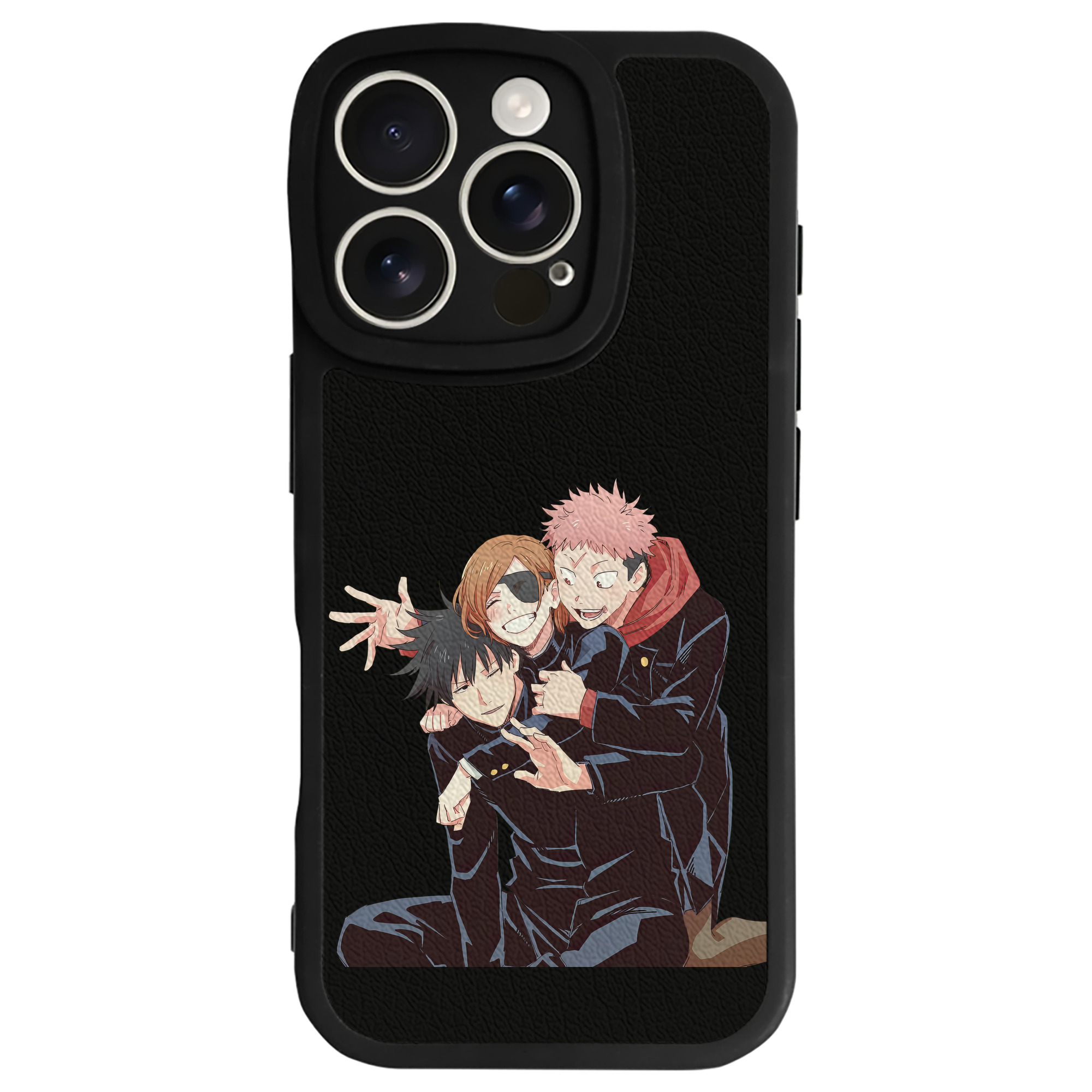 （画像用） 呪術廻戦 Jujutsu Kaisen 【iPhone 16シリーズ対応】シリコンスマホケース（レザー調） 材質：シリコン